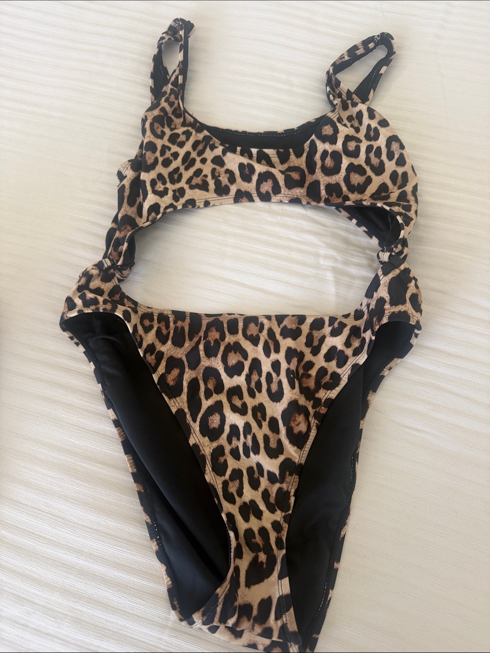 Good American Leopard Print One-Piece Swimsuit - Brown